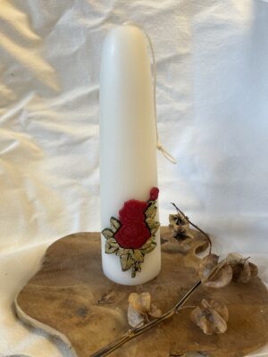 Kaars gedecoreerd L 250*70mm