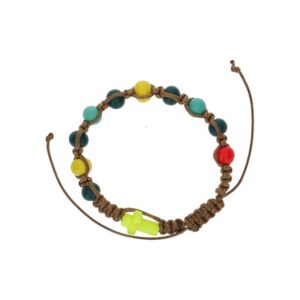 Armband / koord - hout - multicolor - kinderen