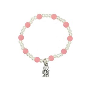 Armband/elast met engel - Roos