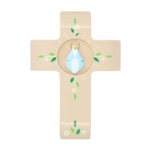 Kruis Wonderbare Wit gepatineerd - 14x10cm