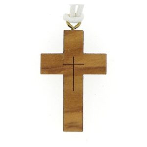 Kruisje op koord - 30 X 20 mm - Olijvenhout