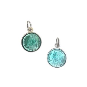 Medaille 14 mm OLV Hulp der Kristenen / Don Bosco - Email blauw