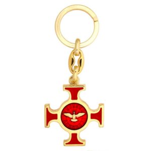 Sleutelhanger - H Geest - Verguld / Email rood