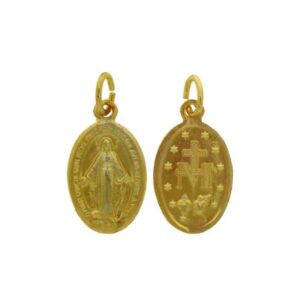 Zakje met 100 Med. 18 mm Ov - Wonderbare - Alu/Verguld