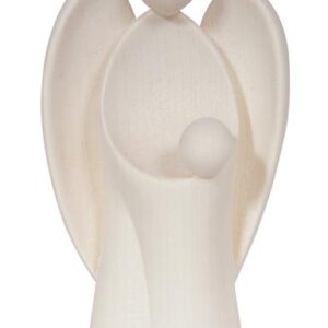 Beeld Engelbewaarder/jongen - houtsnij/natuur - 9cm