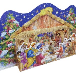 Adventskalender 3D 26,5x35cm in cello/zonder tekst