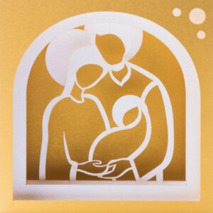 3D Kerstkaart Heilige Familie