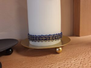 Kaarsenstandaard Goud/Zwart Groot