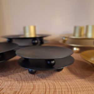 Kaarsenstandaard Goud/Zwart Klein