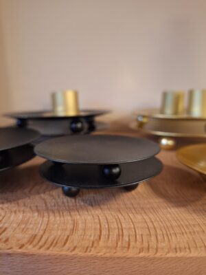 Kaarsenstandaard Goud/Zwart Klein