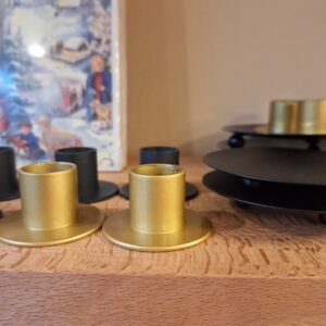 Kandelaar Goud/Zwart