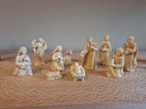 10-delige Kerststal Set klein blanke kleur