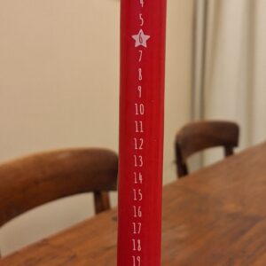 Adventskaars rood 250 x 22 mm