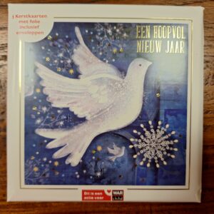 5 Kerstkaarten met enveloppen Duif - Een Hoopvol Nieuw Jaar