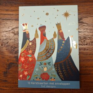 10 Kerstkaarten met enveloppen Driekoningen / Engel