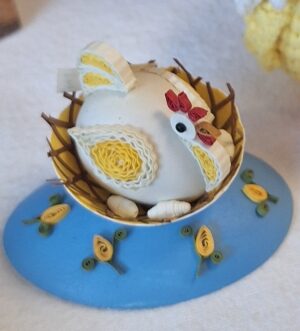 Kipje van ei en filigraan