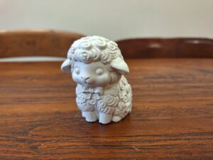 Schaapje gips - 7 cm