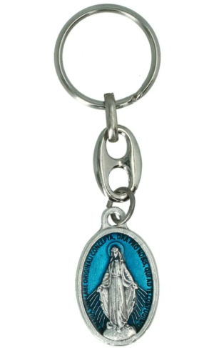 Sleutelhanger - Wonderbare - 22 mm - Email blauw
