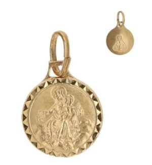 Medaille Scapulier - 12 mm - Metaal Verguld