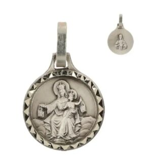 Medaille Scapulier - 12 mm - Metaal Verzilverd