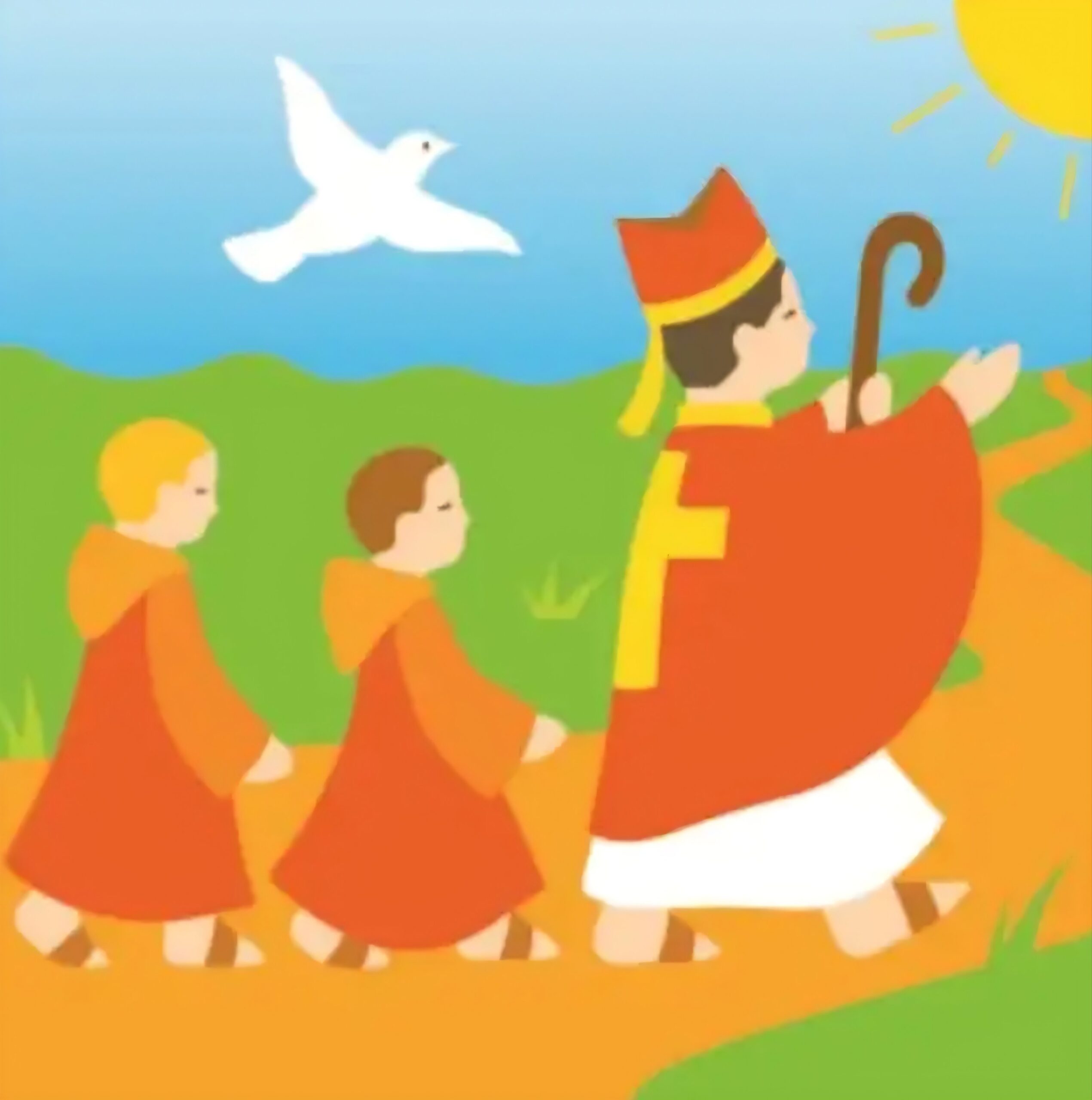 Schildering op hout – Bisschop / Sinterklaas – Handgeschilderd